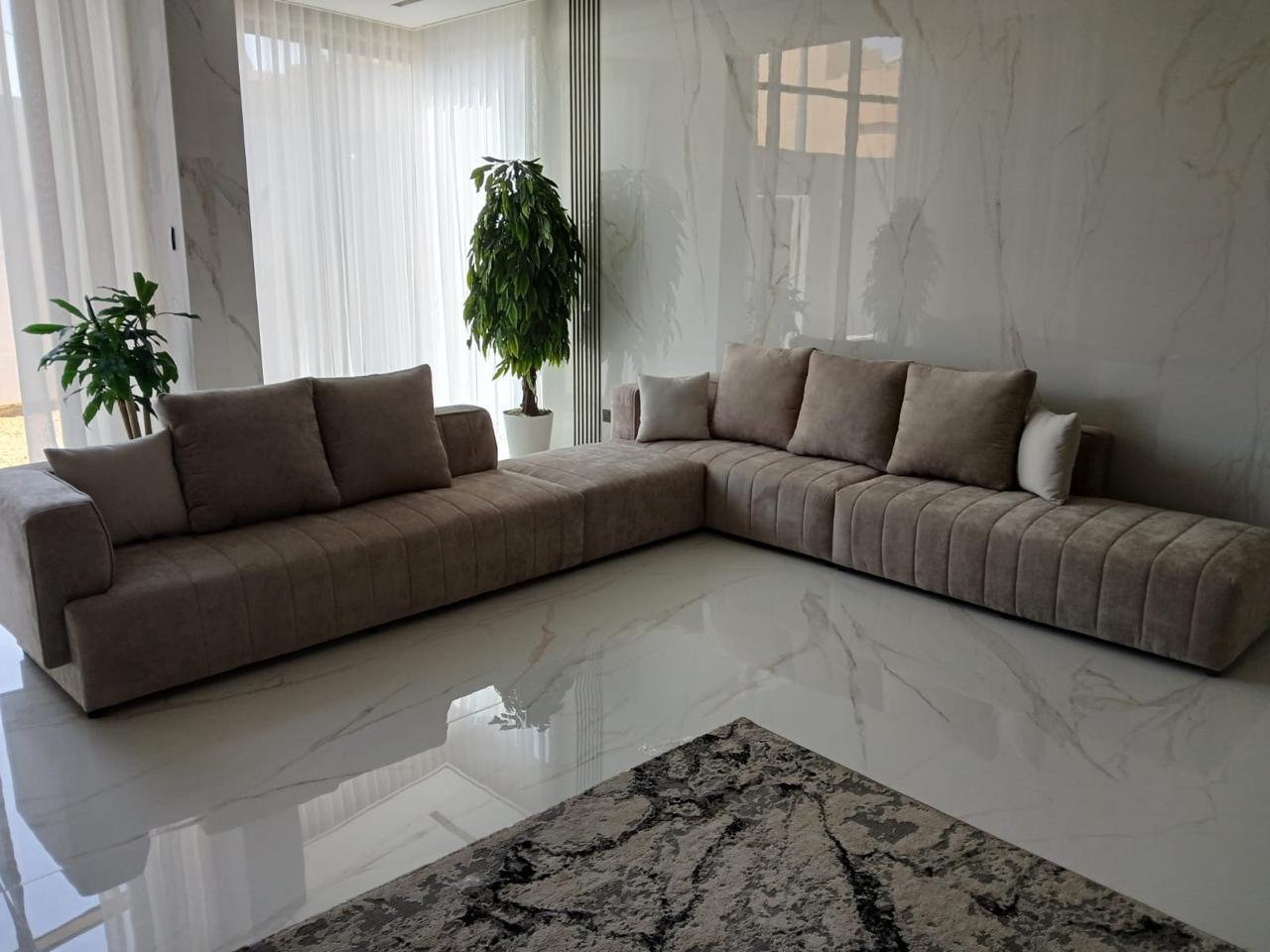 L-Shaped Sectional — Modern Majlis