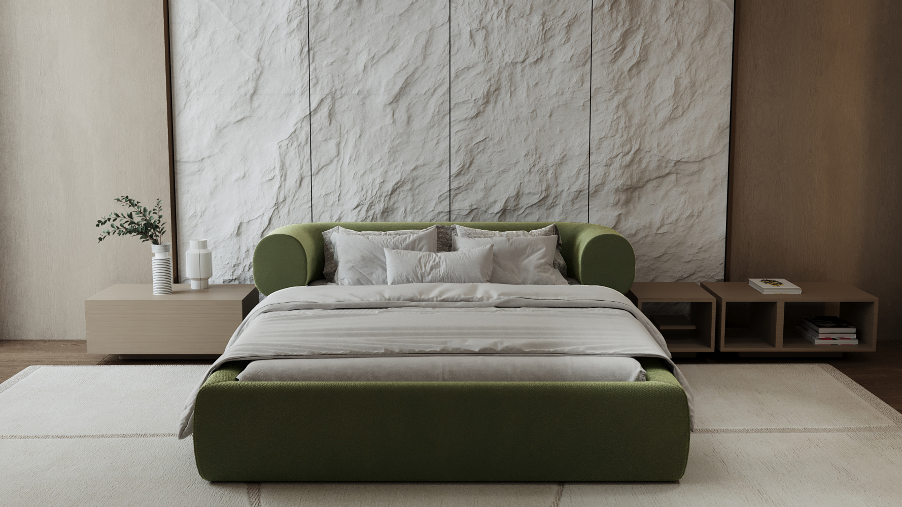 Olive Bolster Bed