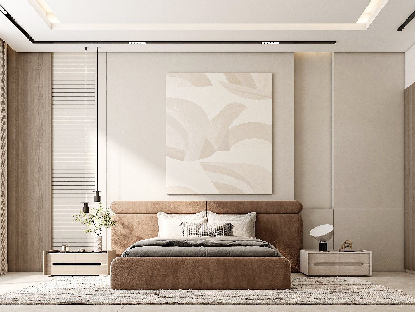 Camel Suede Bed